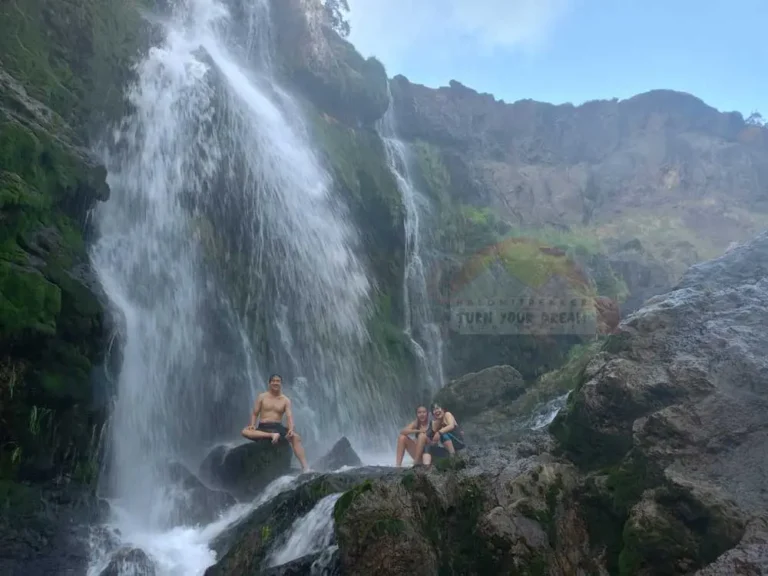 Waterfall at the hot springs